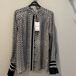 Reiss bead print blouse